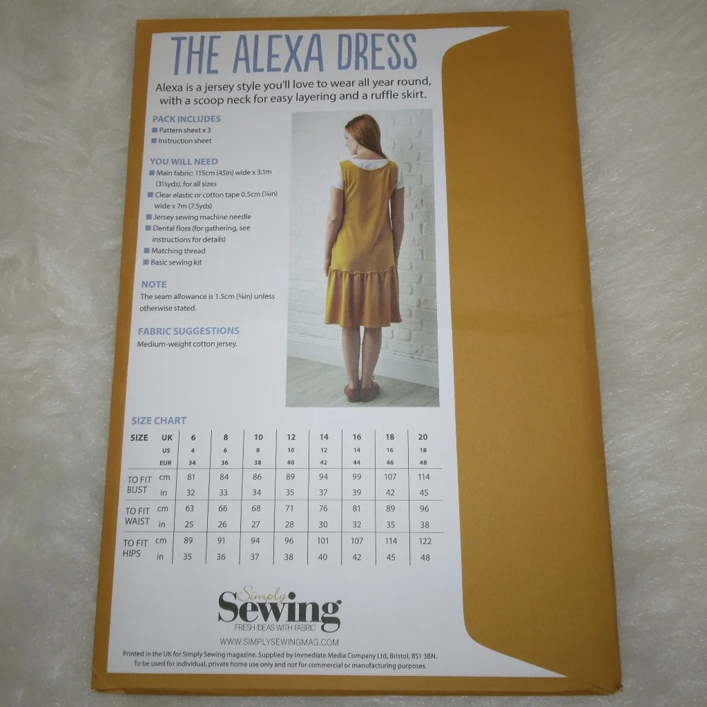 Simply Sewing, The Alexa Dress, size 4-18